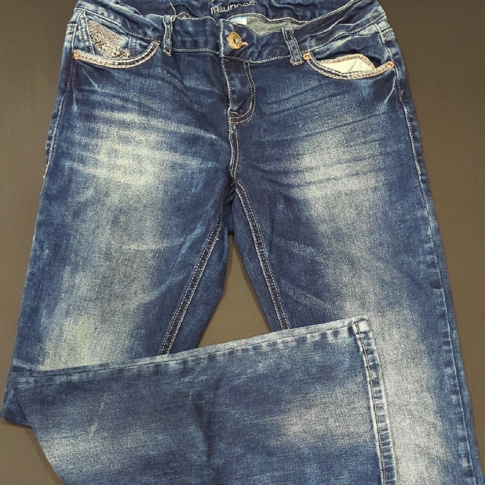 Maurices Blue Boot Cut Jeans with Vintage Wash